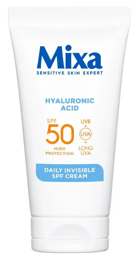 Mixa Denní hydratační pleťový krém SPF 50 (Daily Invisible SPF Cream) 50 ml