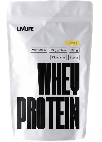 LIVLIFE Whey Protein s příchutí vanilka 500g