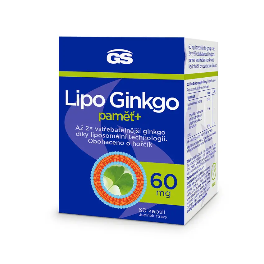GS Lipo Ginkgo paměť+ 60mg cps.60