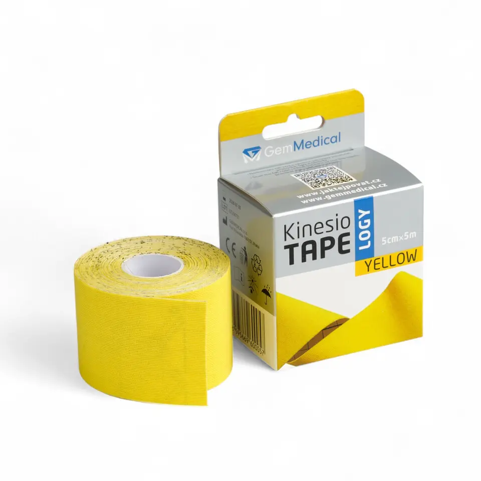 GM kinesiology tape 5cmx5m žlutý