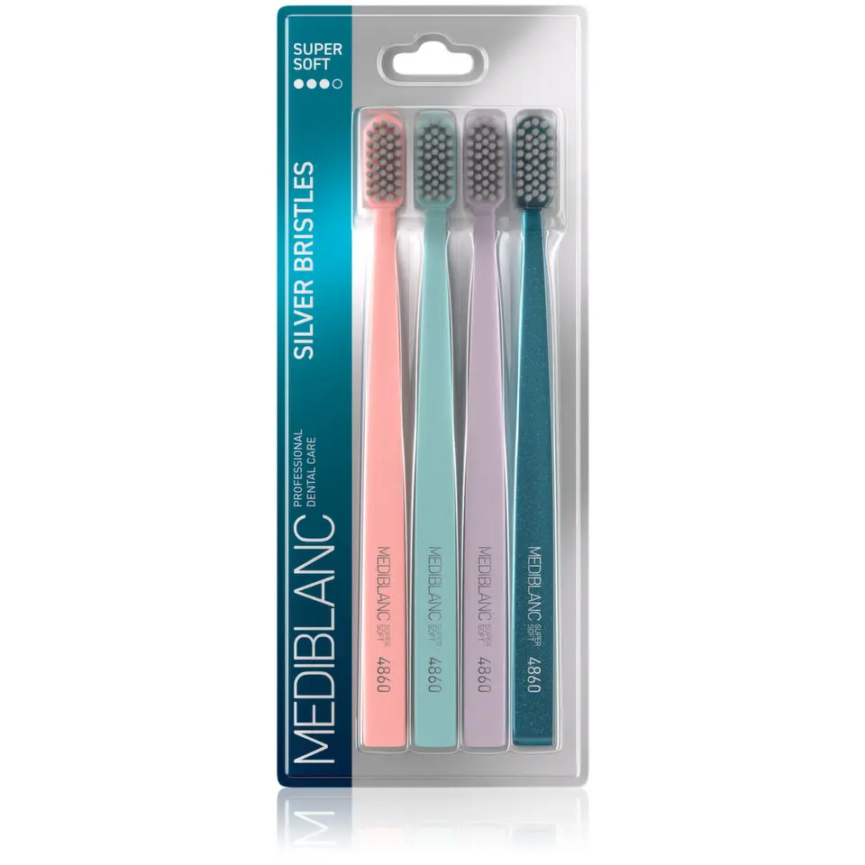 MEDIBLANC Super Soft 4860 Toothbrush Silver Br.4ks