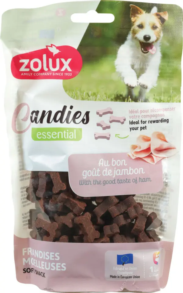 Pochoutka Pes Candies kostičky šunkové 150g Zolux