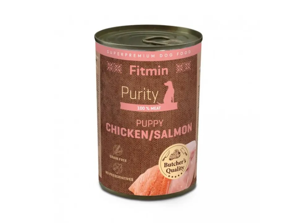Fitmin Purity kuřecí s lososem pro štěňata 400g