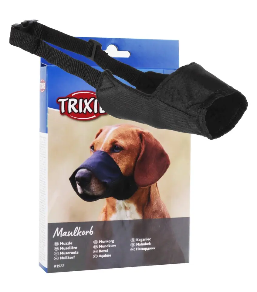 Náhubek fixační pes S-M 21cm/7,5cm černá TR