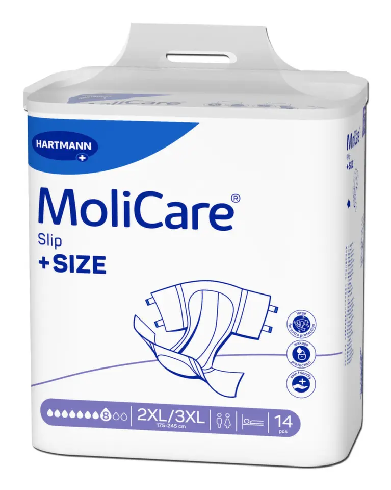 MoliCare Slip +Size Inkoninenční zalepovací kalotky 8 kapek, velikost 2XL/3XL 14ks
