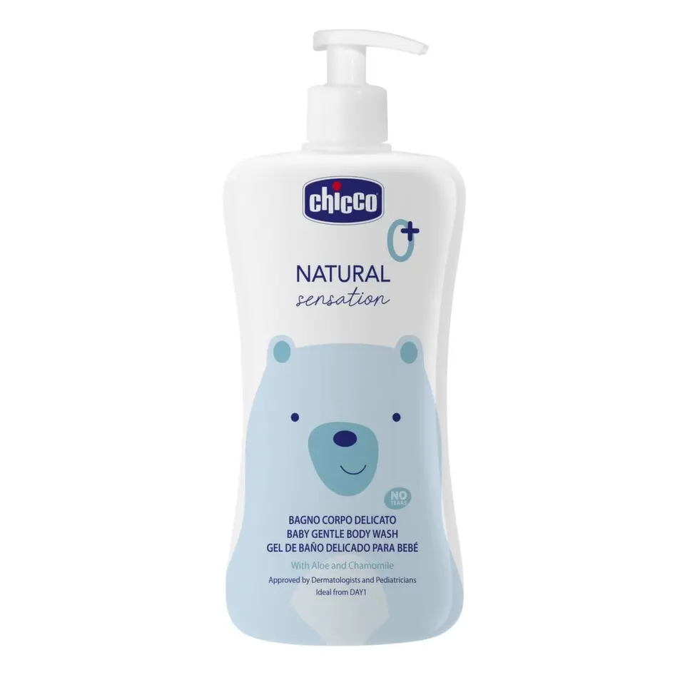 CHICCO Sprchový gel s aloe a heřmánkem Natural Sensation 500ml, 0m+