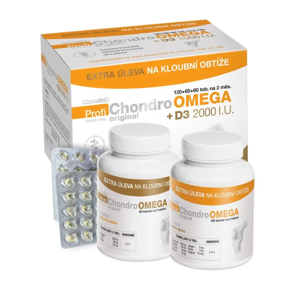 ProfiChondro original OMEGA+D3 tob.120+60+60