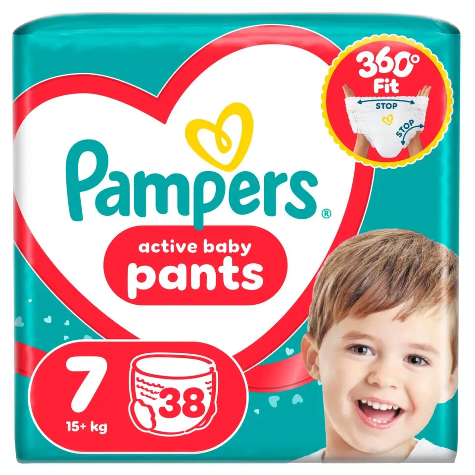 Pampers Active Baby Pants 7 plenk.kalh.15kg+ 38ks