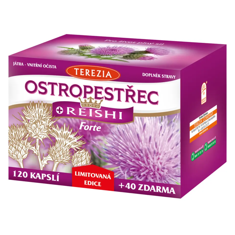 TEREZIA Ostropestřec+Reishi Forte cps.120+40