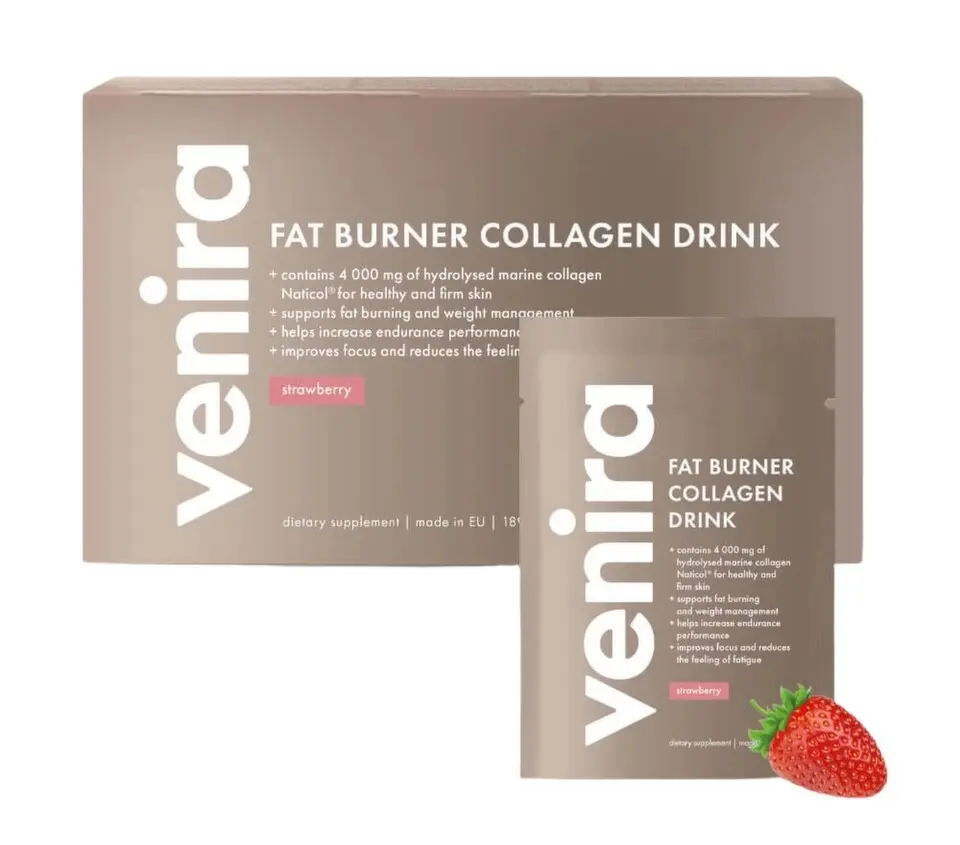 Venira Fat Burner Collagen Drink jahoda 30x6.3g