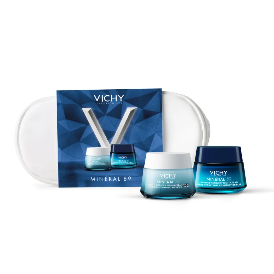 Vichy MINERAL89 Vánoční balíček pro posílení a hydrataci pokožky.