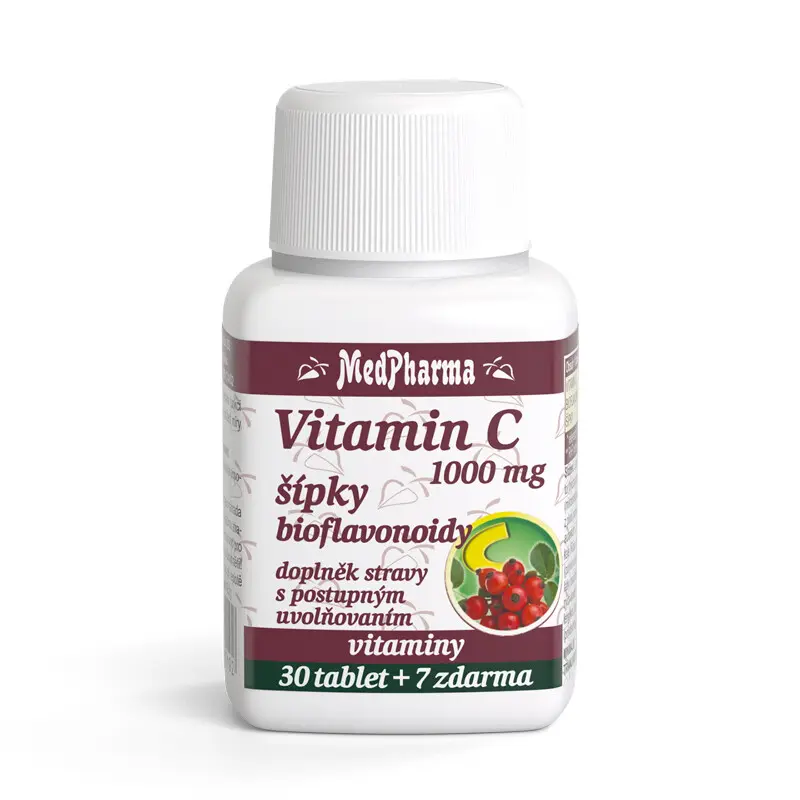 MedPharma Vitamín C 1000mg s šípky tbl.37 prod.úč.