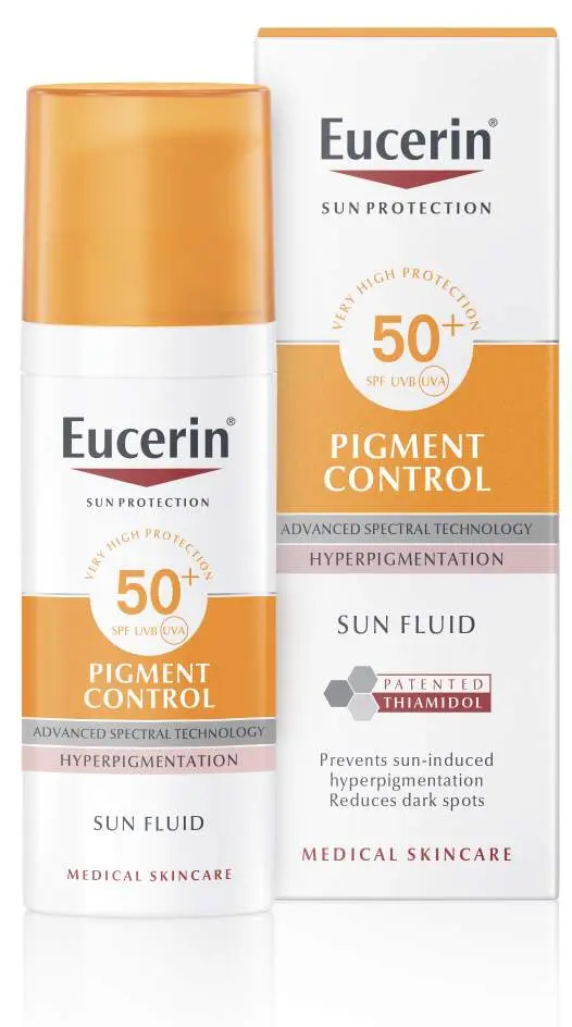 EUCERIN SUN Emulze na opalování na obličej s depigmentačním účinkem Pigment Control SPF 50+ 50 ml