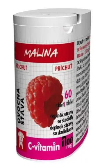 C-vitamin 100 mg Malina se sukralózou 60 tablet