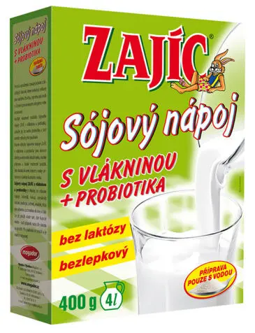 Sójový nápoj Zajíc s vlákninou 400g