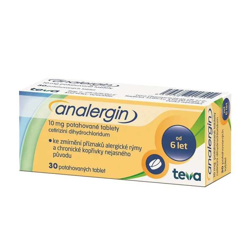Analergin, 10 mg, 30 potahovaných tablet