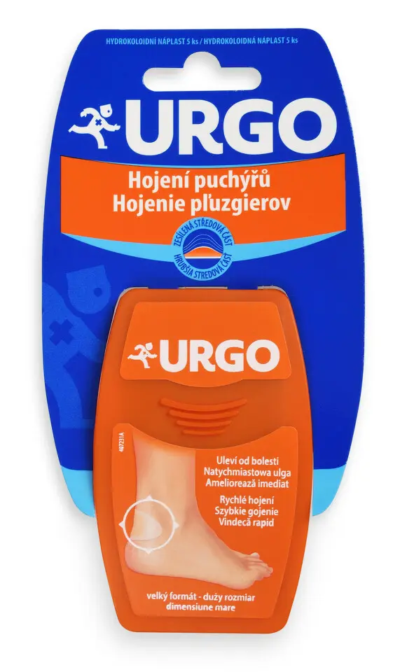 URGO HOJENÍ PUCHÝŘŮ Na paty hydrokoloidní náplasti 5ks