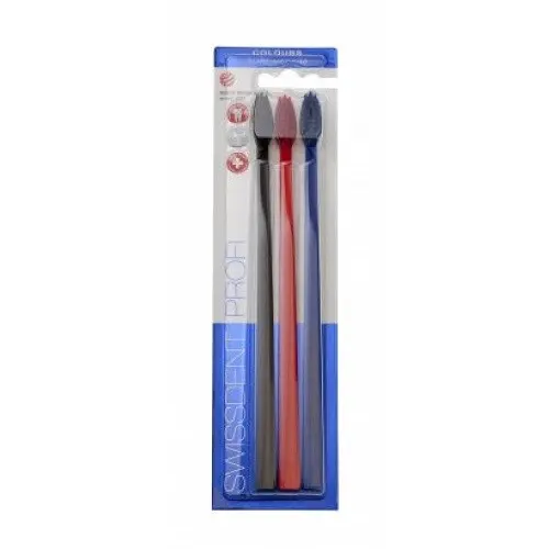 Swissdent zubní kartáček Colours 2+1 soft-medium