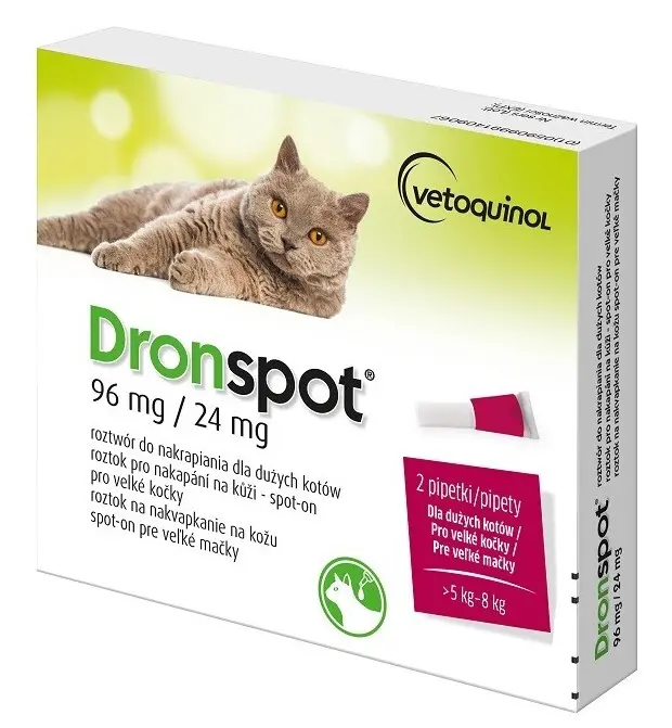 Dronspot 96mg/24mg spot-on velké kočky 2x1.12ml