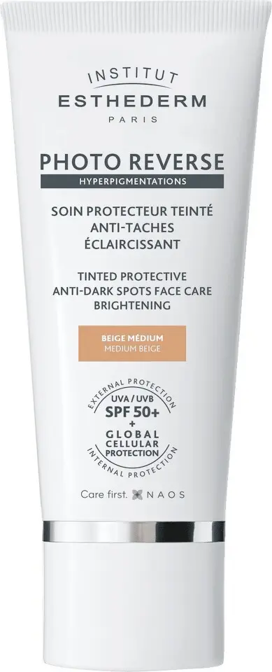 Institut Esthederm Tónovaný ochranný krém proti pigmentovým skvrnám Photo Reverse Beige Medium (Face Care) 50 ml