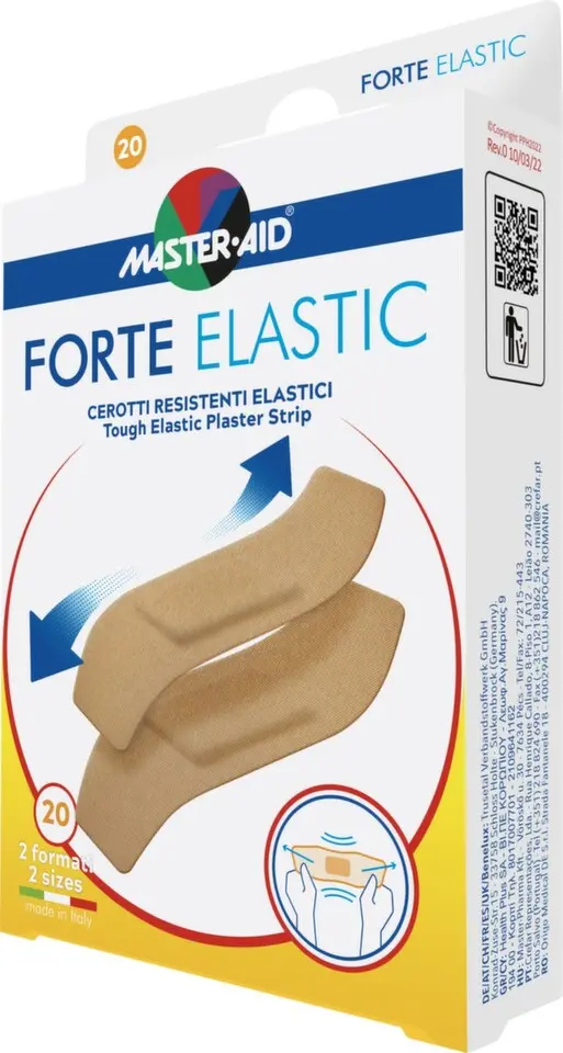 FORTE Elastic Náplasti elastické voděod.20ks 2vel.