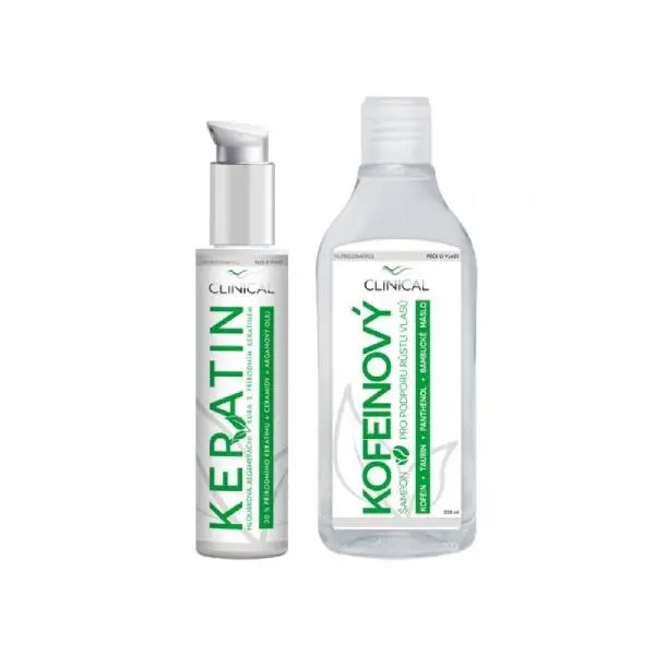 Clinical Keratin hloubková regenerační vlasová kúra 100 ml + arganový olej 20 ml dárková sada