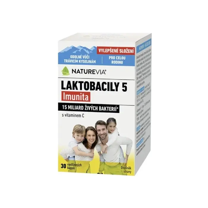 NatureVia Laktobacily 5 Imunita 30 kapslí