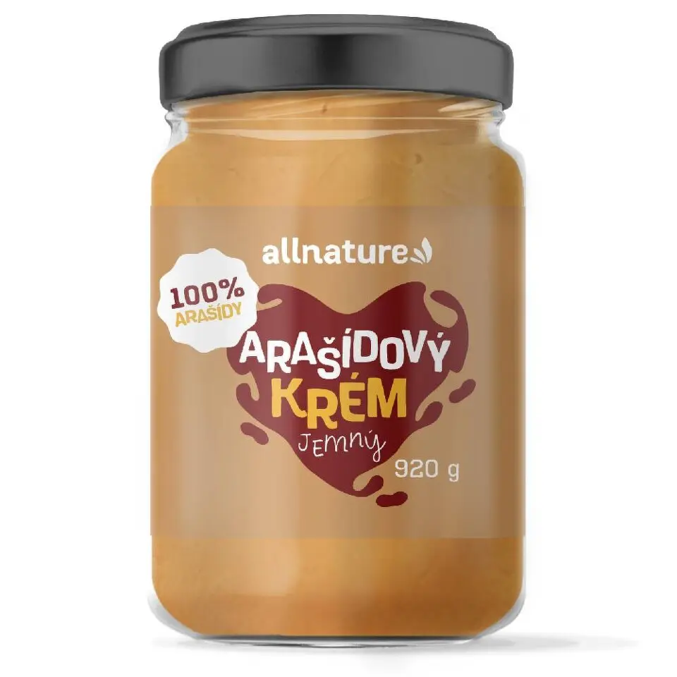 Allnature Jemný arašídový krém, 920 g