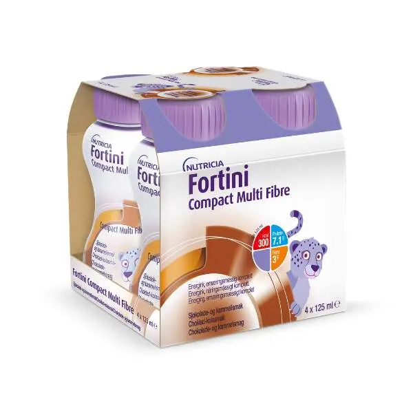 Fortini Compact MF s přích.čokol.-karamel 4x125ml