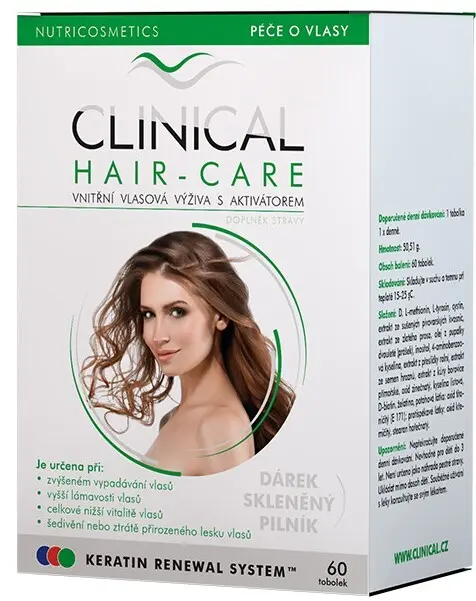 CLINICAL HAIR-CARE 60 tobolek + DÁREK pilník