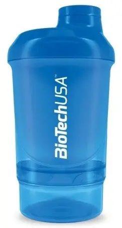 BioTech USA Šejkr Wave+ Nano 300 ml + 150 ml modrá