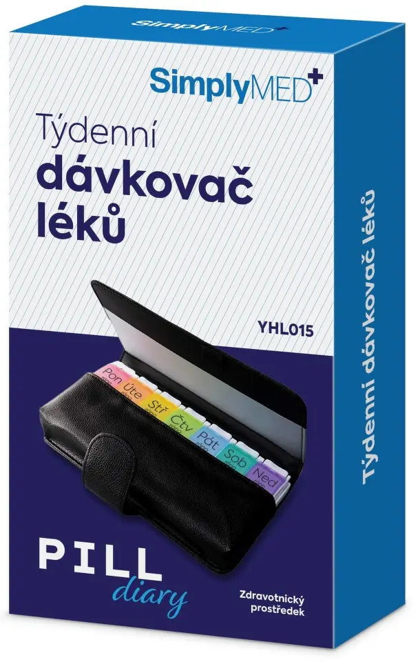 SimplyMed Pill diary dávkovač léků týdenní YHL015