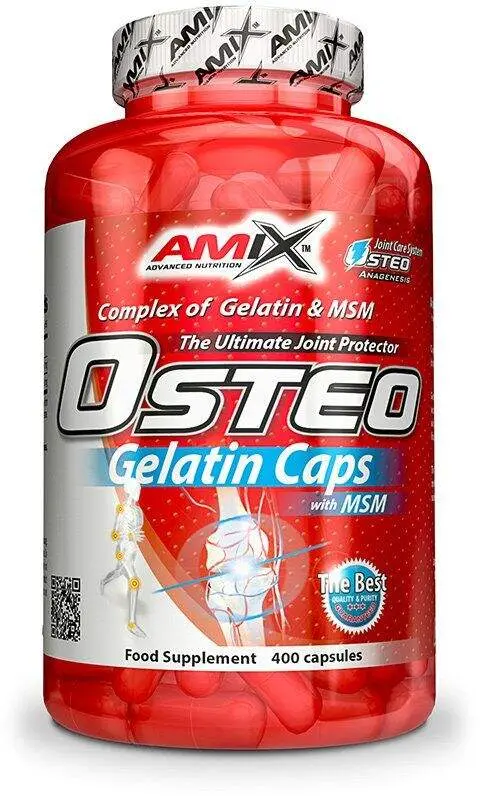 Amix Osteo Gelatin + MSM 400 kapslí