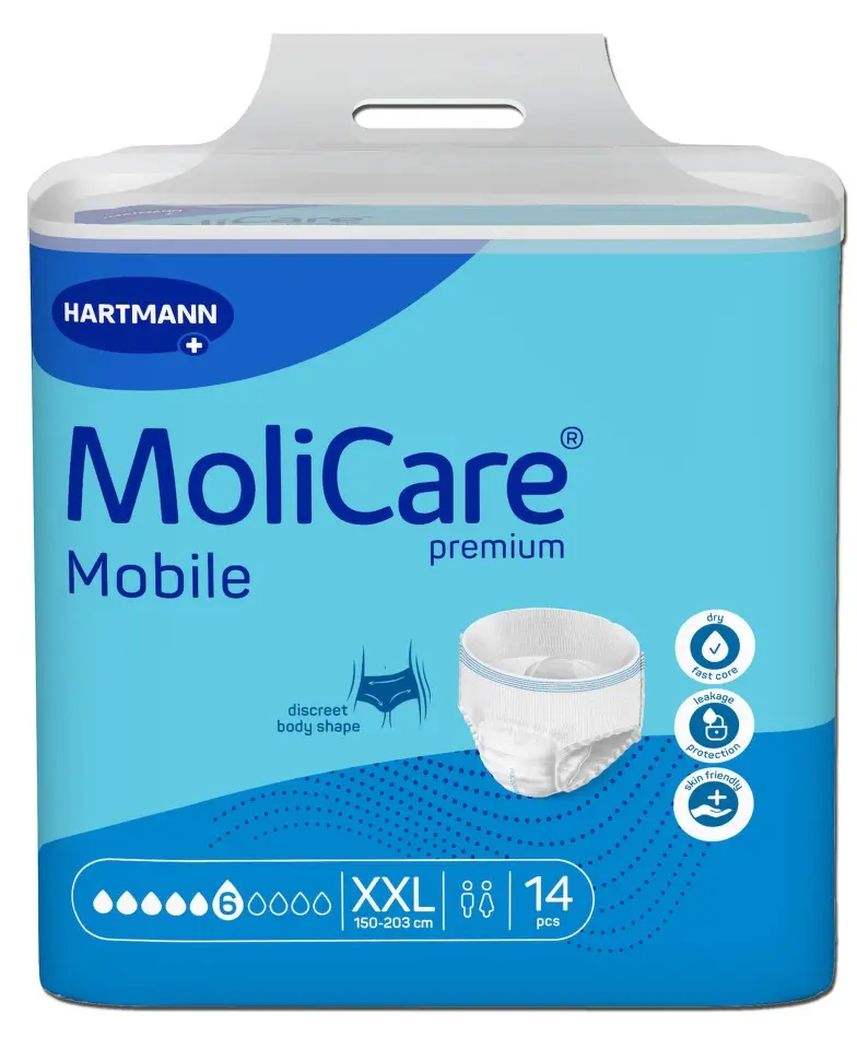 Inkontinenční kalhotky natahovací MoliCare Mobile Premium 6 kapek, vel. XXL 14ks