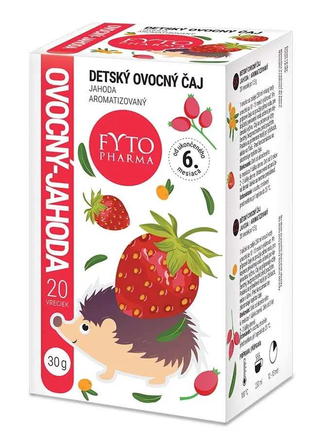 Dětský ovocný čaj jahoda od ukončeného 6. měsíce 20x1,5g Fytopharma