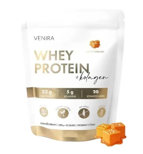 Venira Whey Protein+kolagen slaný karamel 1000g