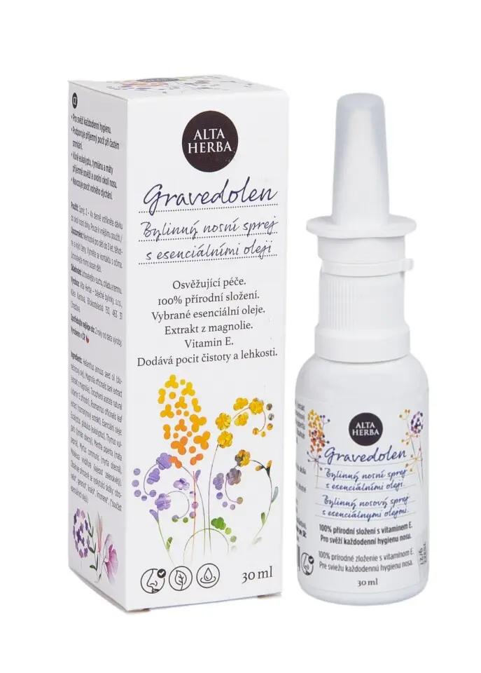 Gravedolen bylinný nosní sprej esenciál.oleje 30ml