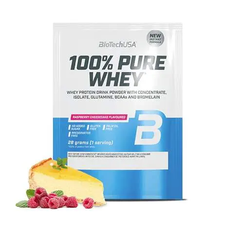 BioTech 100% Pure Whey 28 g Raspberry Cheesecake