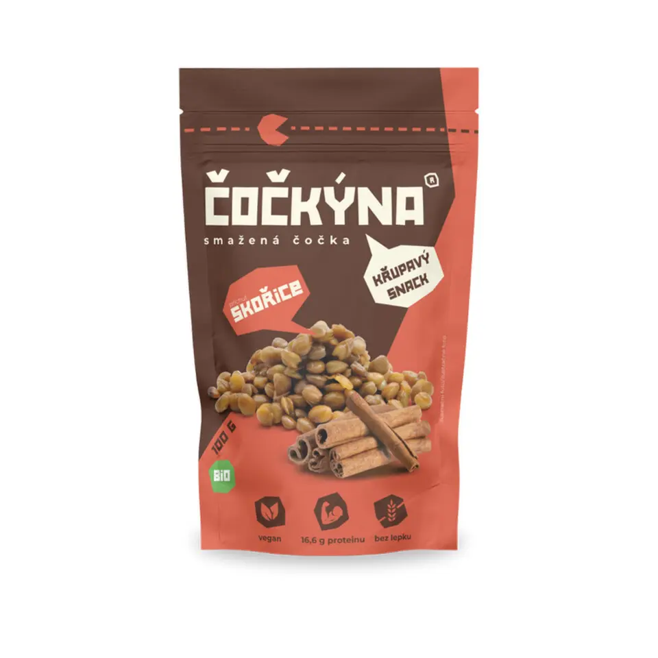 Čočkýna Smažená sladká čočka Skořice 100 g