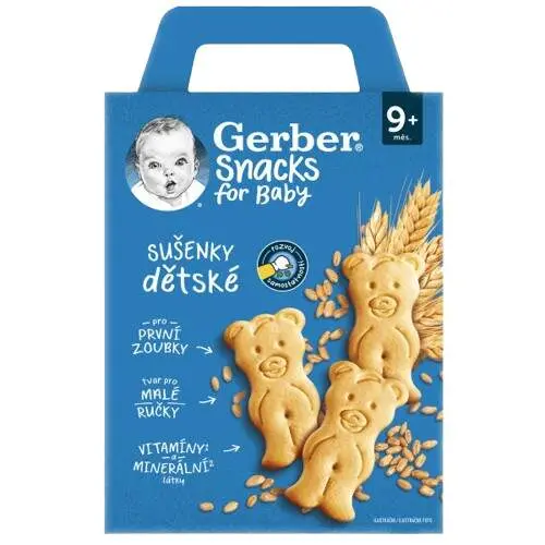GERBER Snacks dětské sušenky 180 g