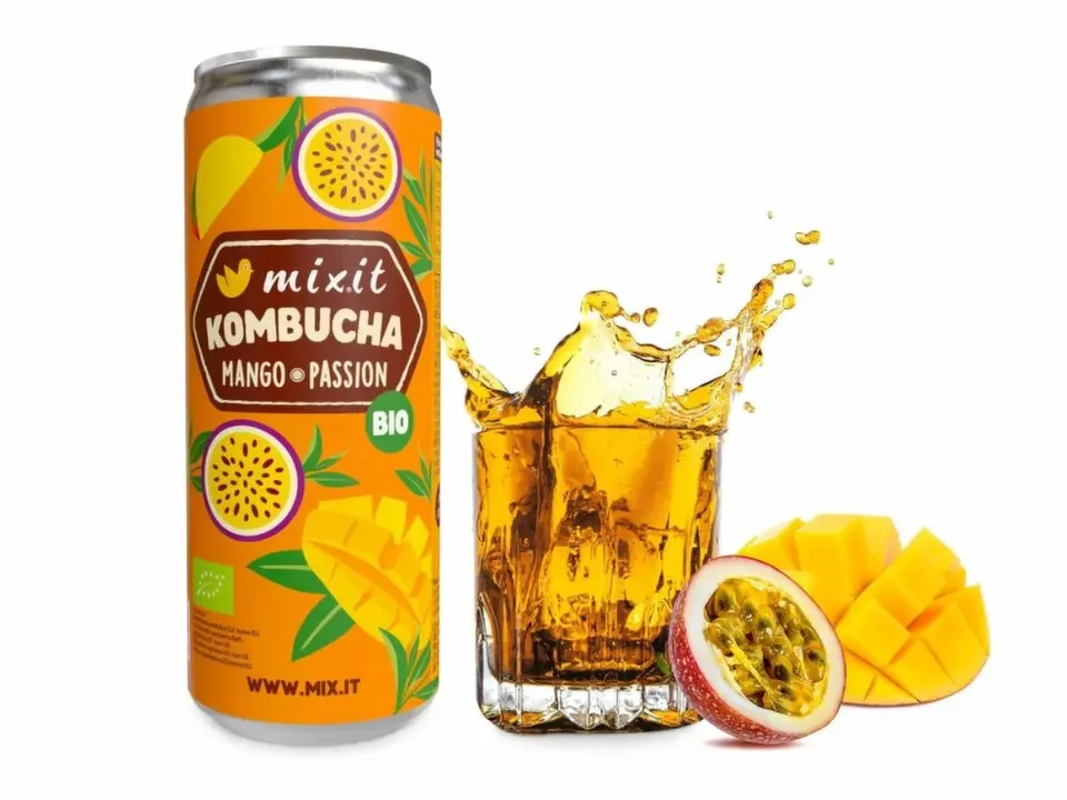 MIXIT Kombucha mango a passion fruit BIO 330 ml