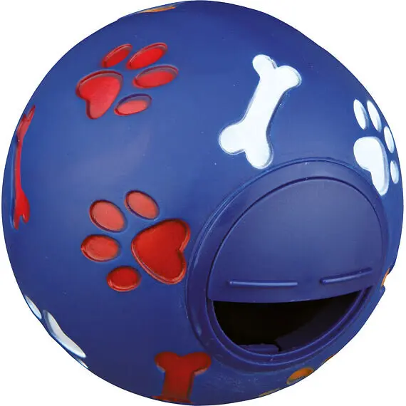 Hračka pes Míč na pamlsky pro střed.psa 11cm plast TR