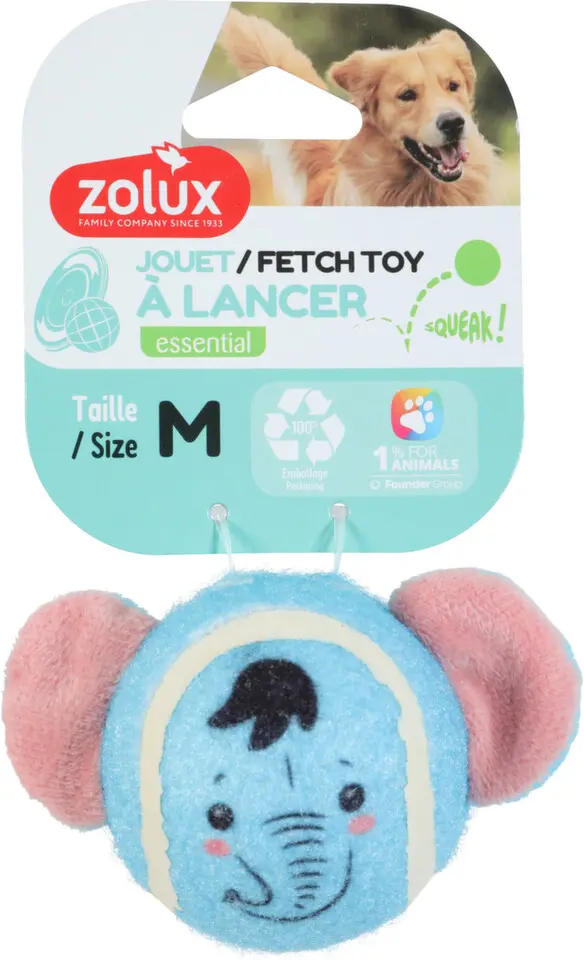 Hračka pes TENNIS BALLS míček Slon M Zolux