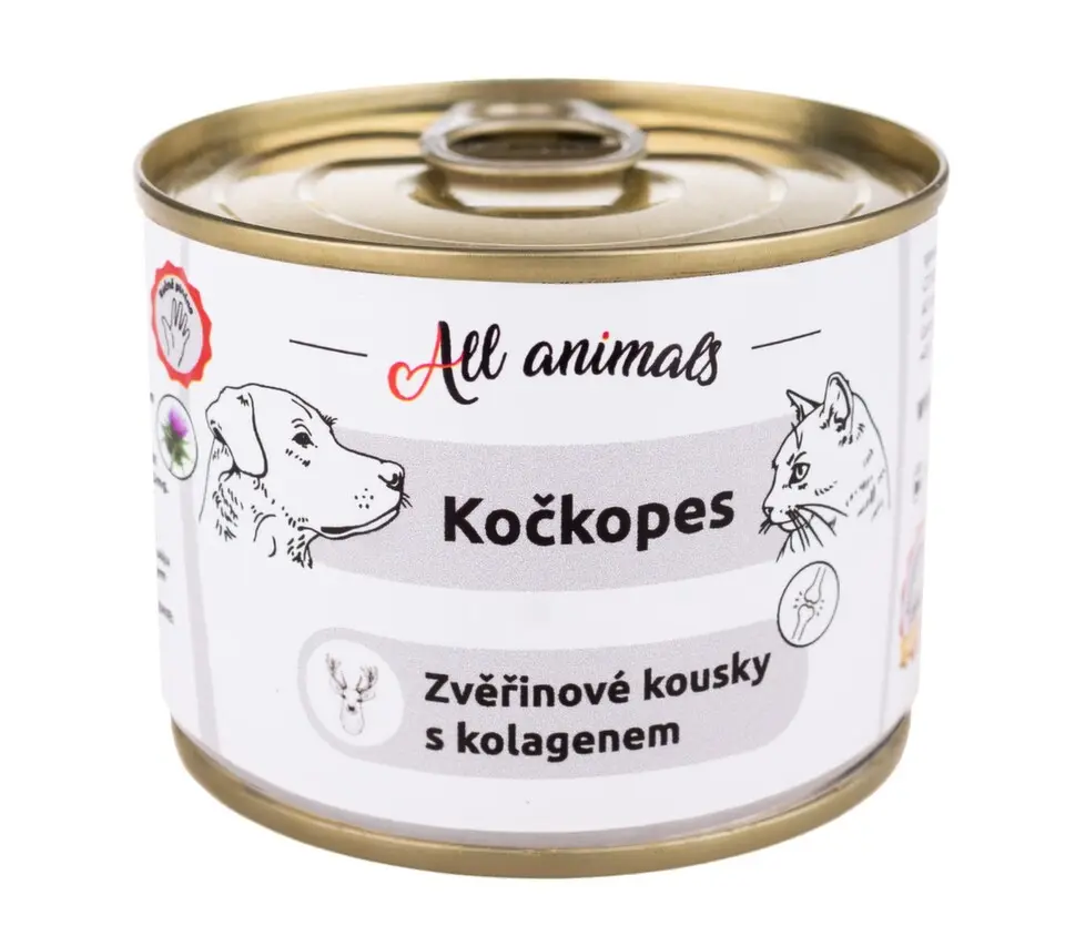 All Animals kočkopes konz. Zvěřinové kousky s kol.200g