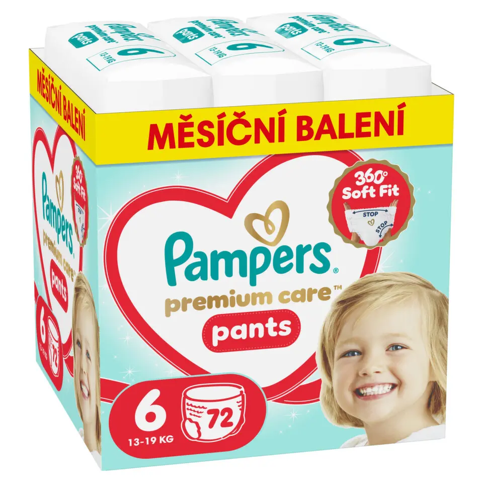 Pampers Premium Care Pants 6 pl.kalh.13-19kg 72ks