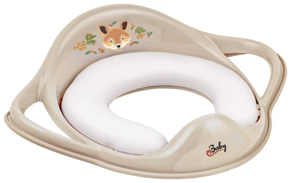 MALTEX Redukce na WC s úchyty měkká The Nature Buddies Liška Beige