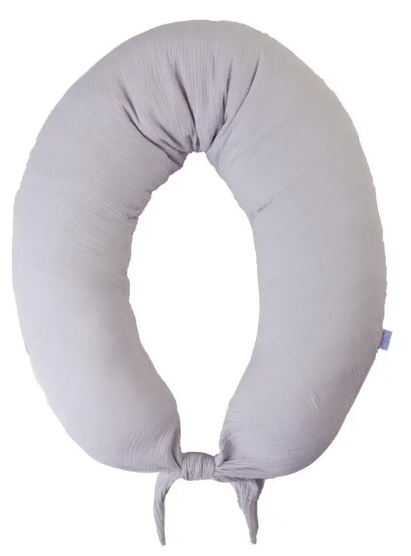 Baby matex Kojící polštář polohovací MOON MUSLIN 260 cm šedá