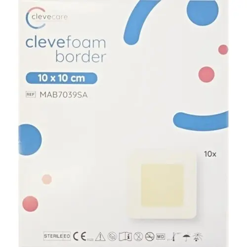 Clevecare Clevefoam Border pěn.krytí 10x10cm 10ks