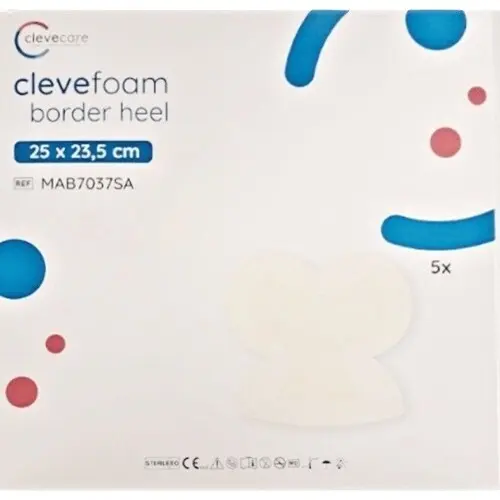 Clevecare Clevefoam Border Heel kryt.25x23.5cm 5ks