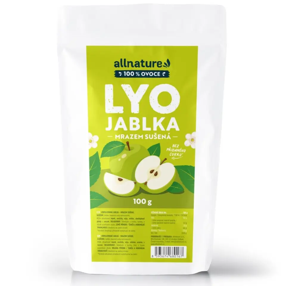 Allnature Jablka Lyo mrazem sušená 100g